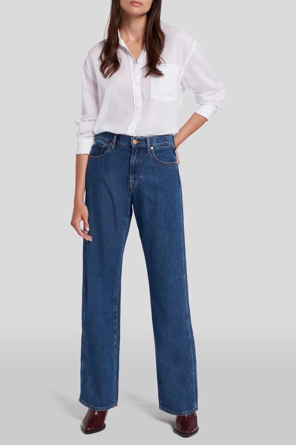 Jeans Tess Dolly in Mid Blue7 For All Mankind - Anita Hass
