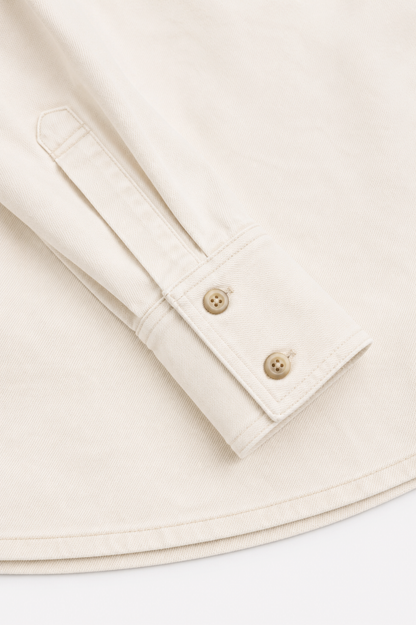 Jeansbluse Classic in Ecru