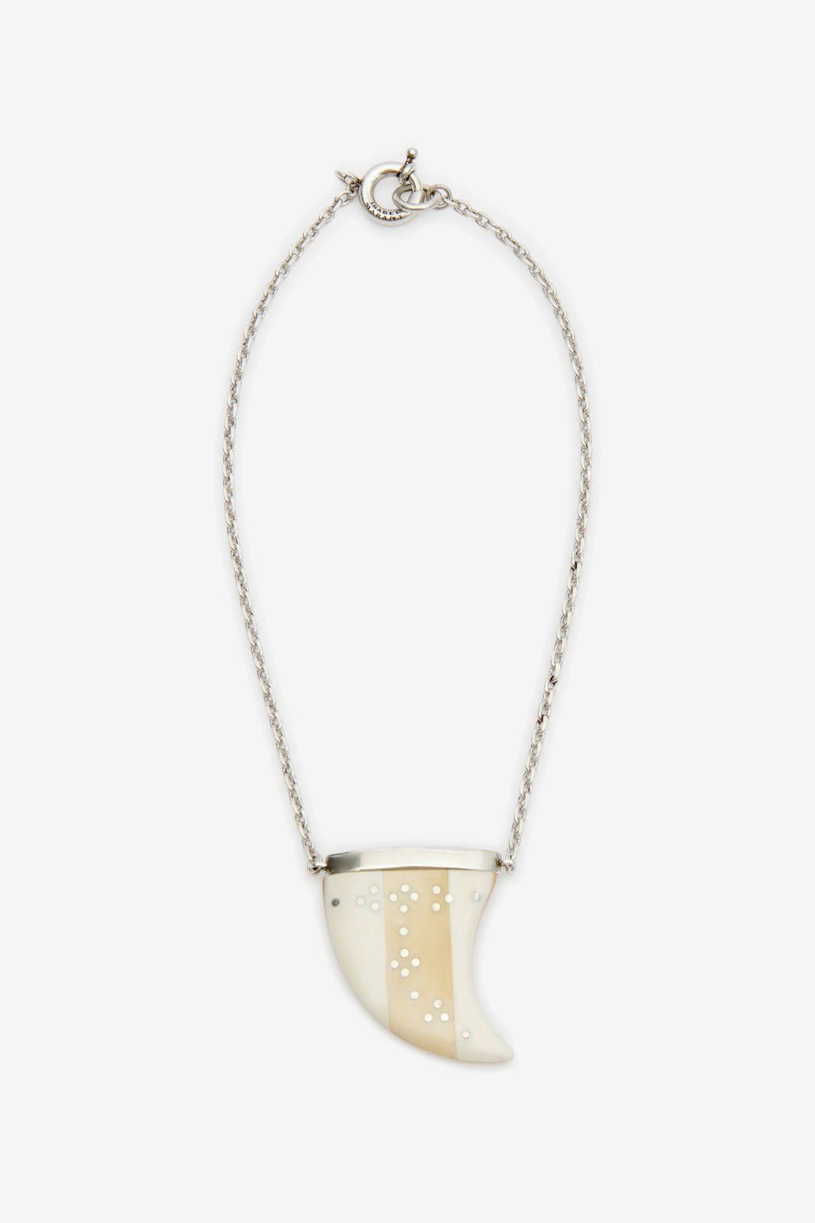 Ellen necklace in ecru/silver