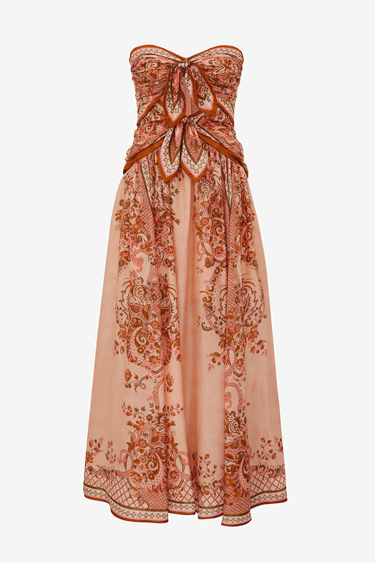 Robe « Aster Scarf » à motif floral « Pink Paisley »