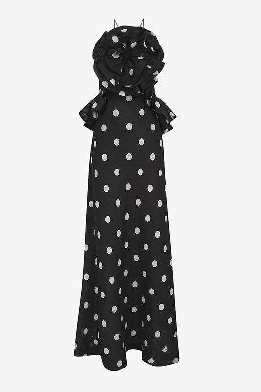 Kleid Crush Ruffle in Black Cream DotZimmermann - Anita Hass