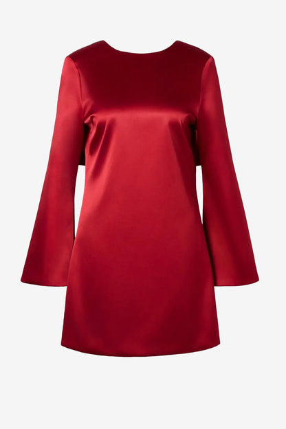 Kleid Elna Bow in Deep RedMalina - Anita Hass
