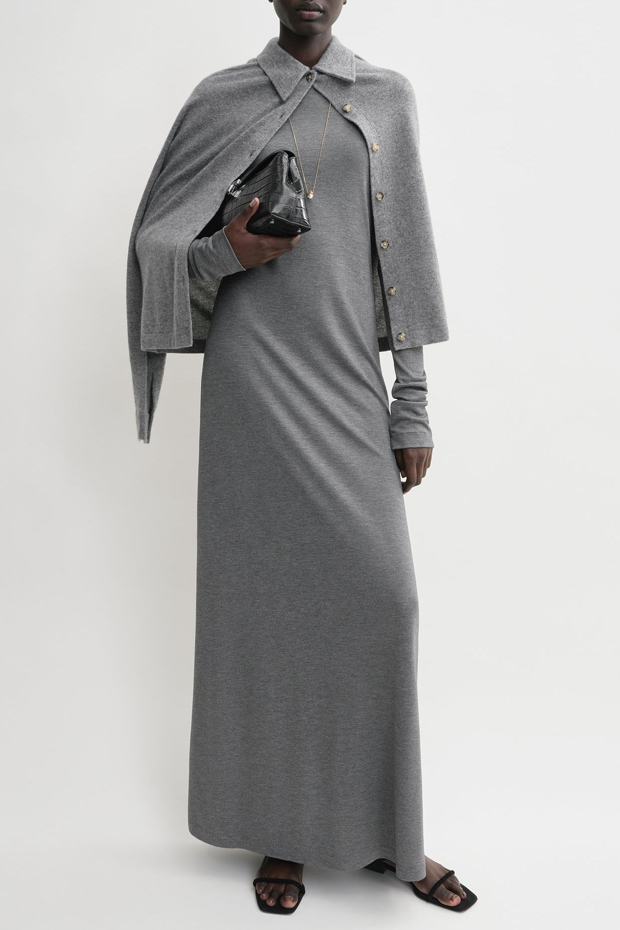 Kleid Longsleeve in Grey MelangeToteme - Anita Hass