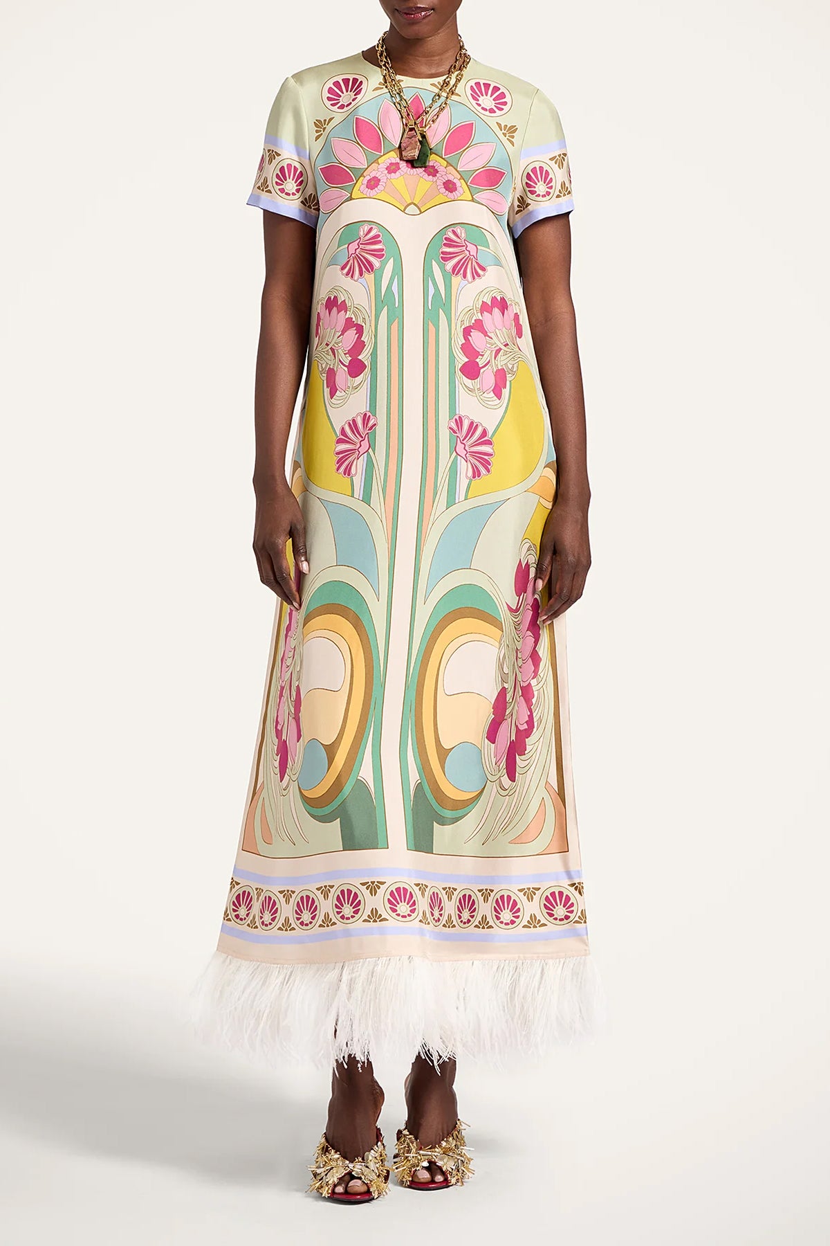 Kleid Swing Feather in Tulip Placée GreenLa Double J - Anita Hass