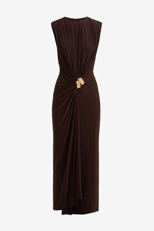 Kleid The Serena in Espresso/GoldBrandon Maxwell - Anita Hass