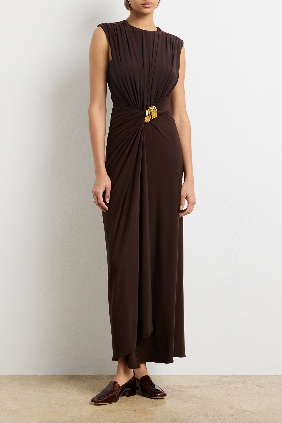 Kleid The Serena in Espresso/GoldBrandon Maxwell - Anita Hass