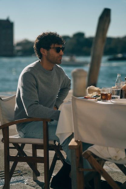 Pullover Vincent in Mid Grey MelangeLadneri Men - Anita Hass