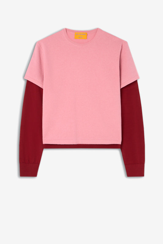 Longsleeve layer in Sprinkle/Carmine