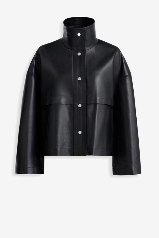 Chaqueta de cuero Park en Noir Classique