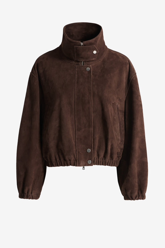 Lederjacke Pia in Suede AcajouNour Hammour - Anita Hass