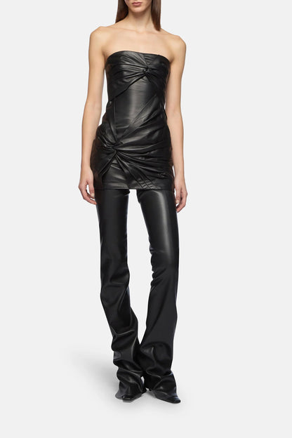 Lederkleid Draped in SchwarzThe Attico - Anita Hass