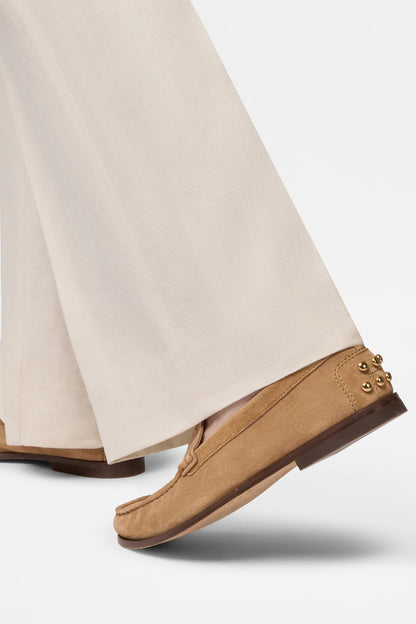 Loafer Golden Studs in Beige SuedeTod's - Anita Hass