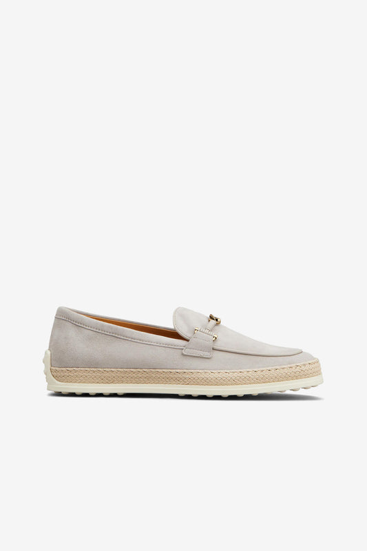 Loafer Gomma Raffia in Grau