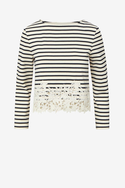 Longsleeve Horvey in Dove/NavyVeronica Beard - Anita Hass