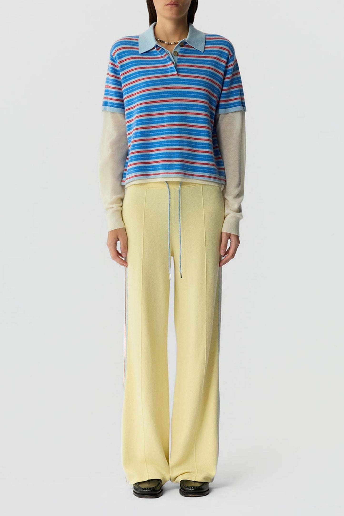 Longsleeve Layered Rugby in Clear Sky