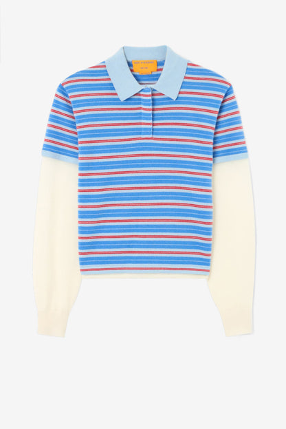 Longsleeve Layered Rugby in Clear Sky