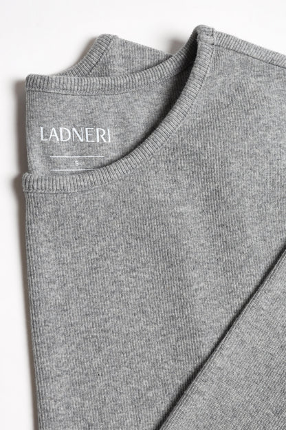 Longsleeve Line in Grau Melange