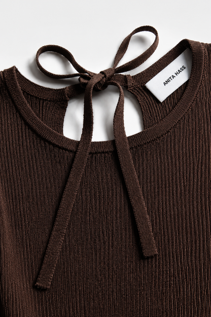 Longsleeve Sunset Glow in Brown Lurex