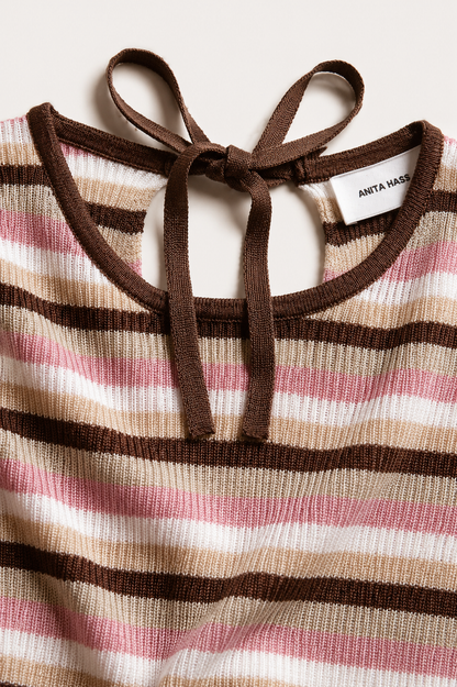 Longsleeve Sunset Glow in Striped Lurex