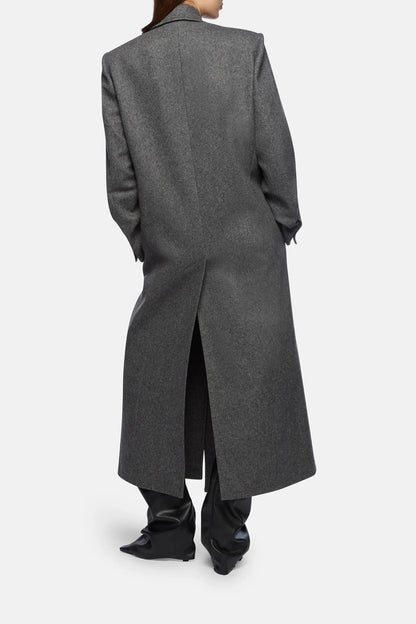 Mantel Double in Dark GreyThe Attico - Anita Hass