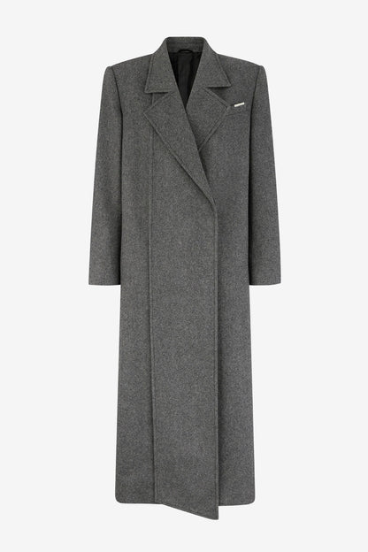 Mantel Double in Dark GreyThe Attico - Anita Hass