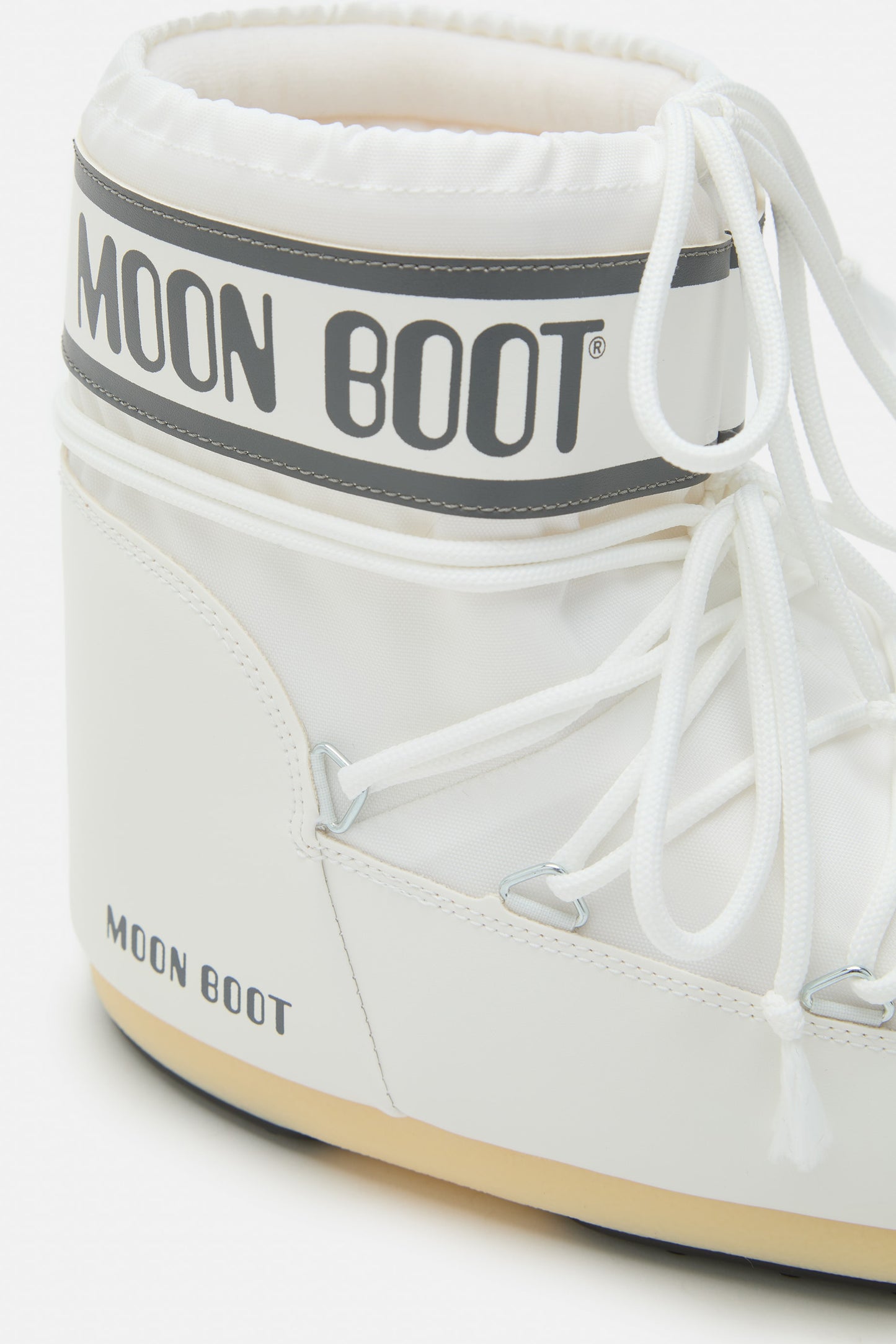 Moon Boot Icon Low in White MonoMoon Boot - Anita Hass