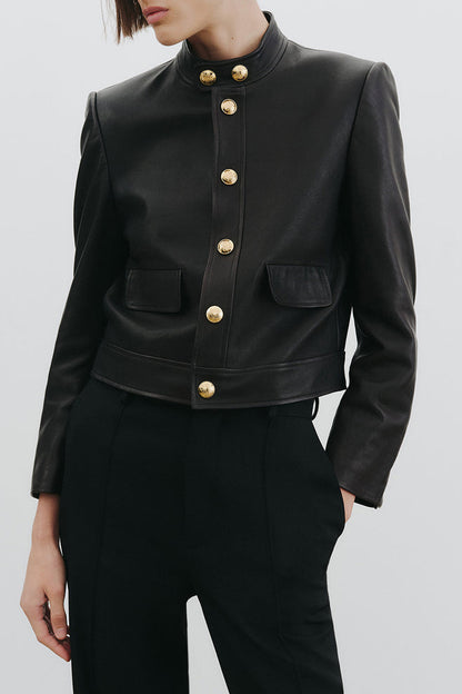 Lederjacke Hadley Cropped in SchwarzNili Lotan - Anita Hass