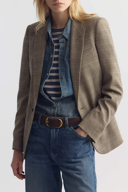 Blazer Anabel in Grey/Ochre Check