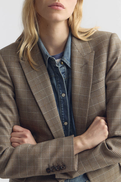 Blazer Anabel in Grey/Ochre Check