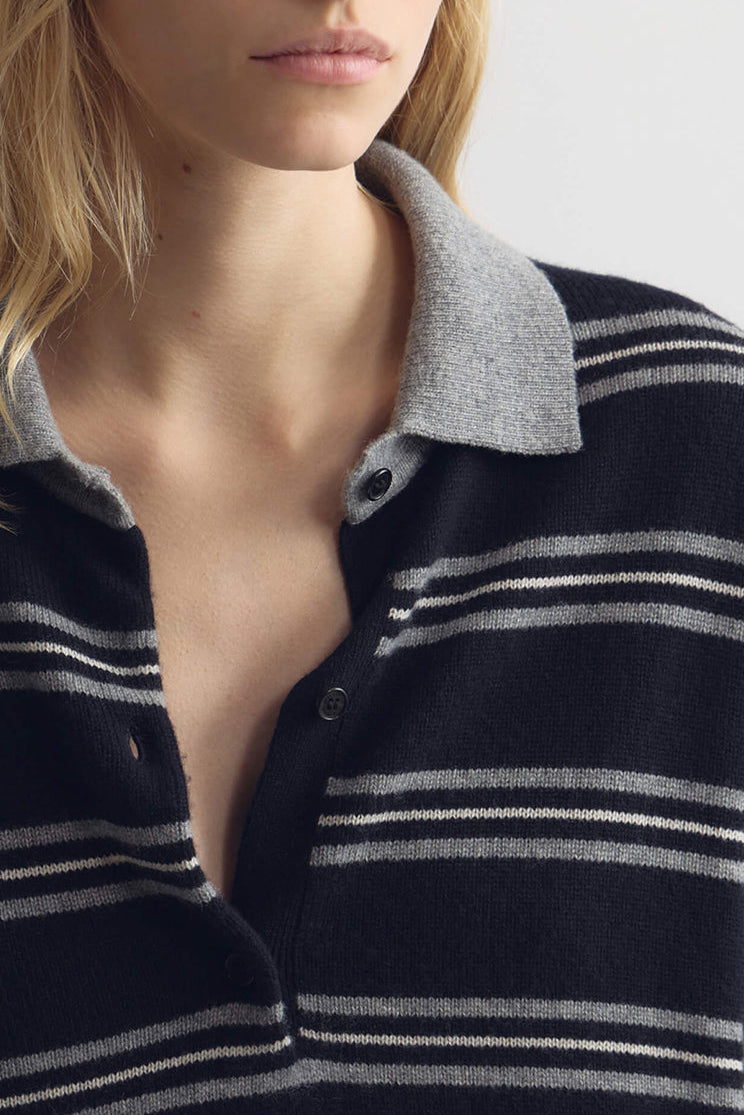 Galvez sweater in navy/grey