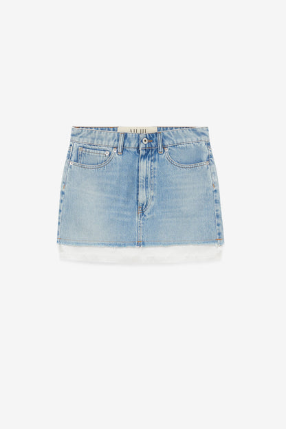 Nyra denim skirt in light wash