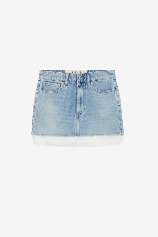 Nyra denim skirt in light wash