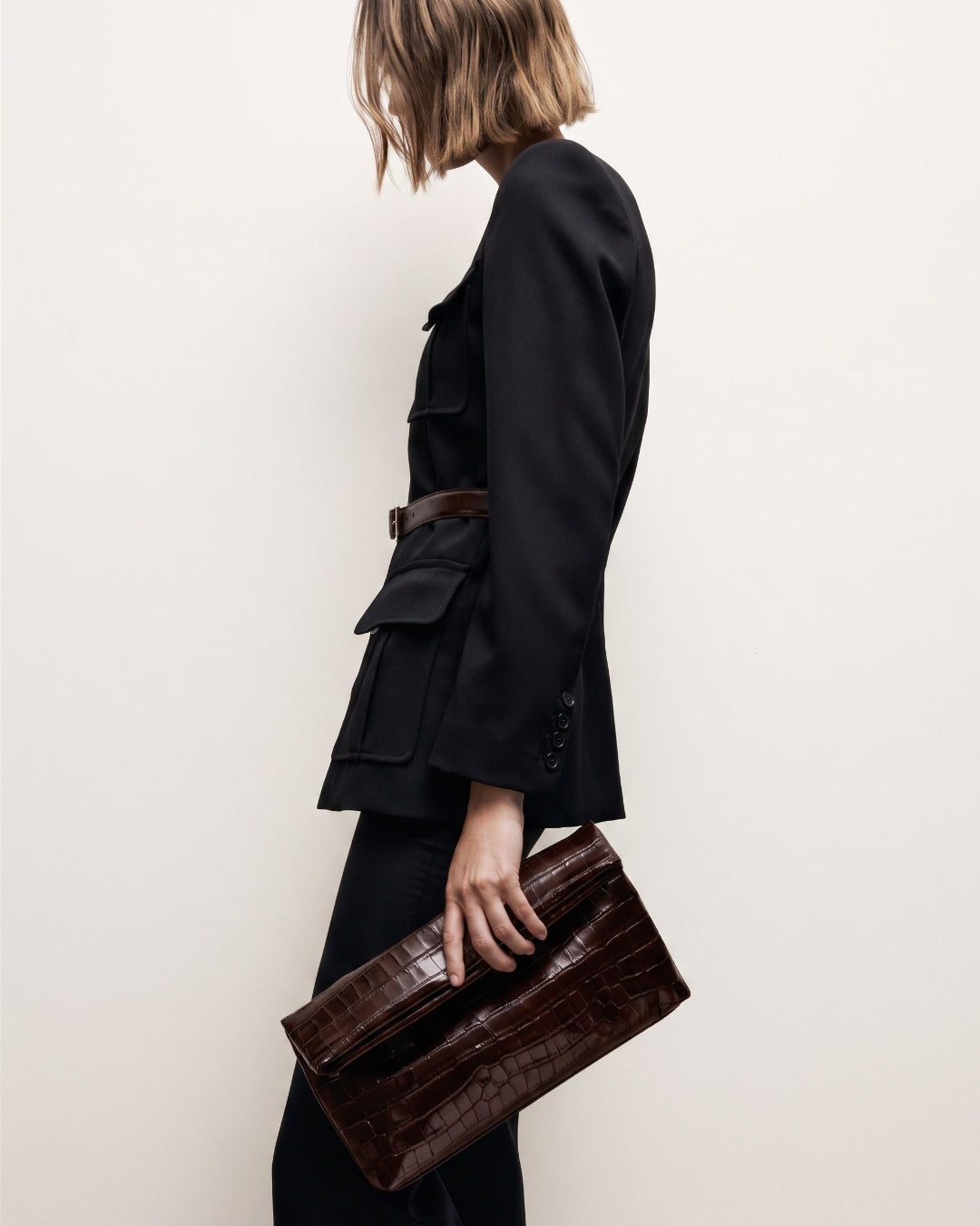 Clutch Jerry in Taupe SnakeskinNili Lotan - Anita Hass