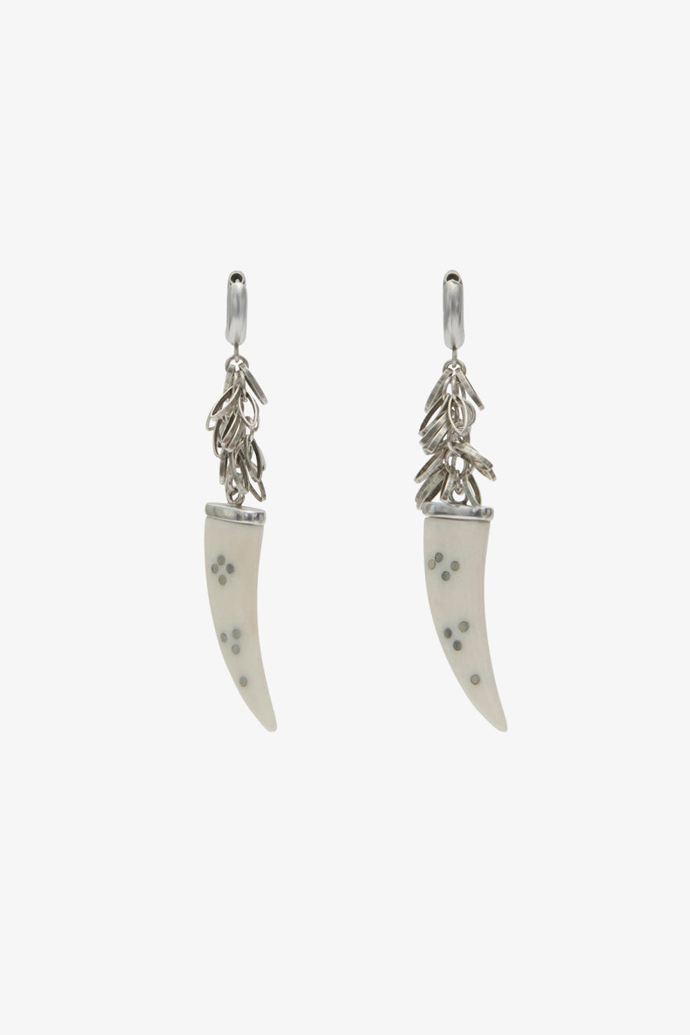 Ellen earrings in ecru/silver