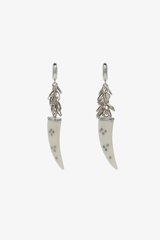 Ellen earrings in ecru/silver