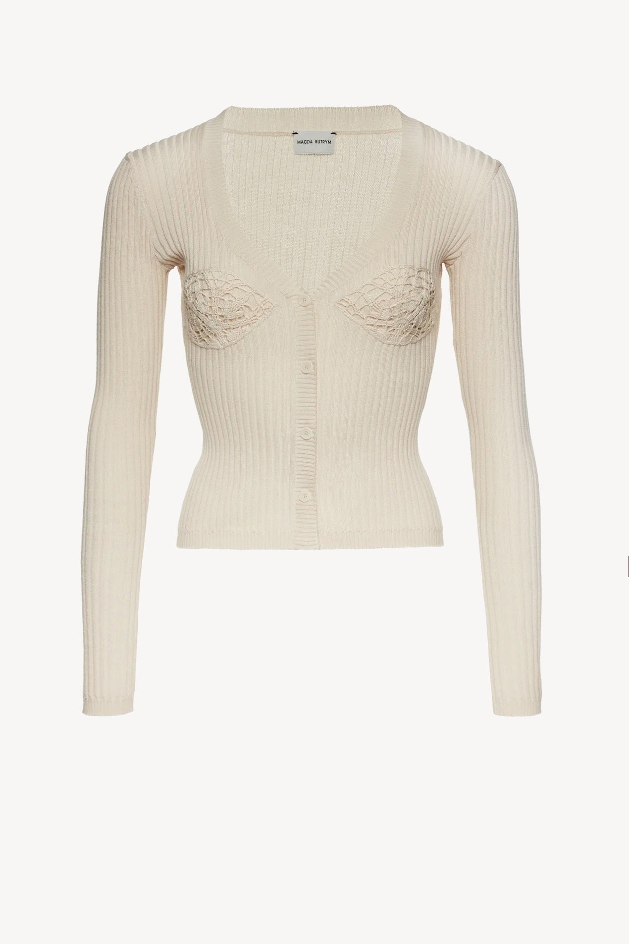 Cardigan Crochet Bra in CreamMagda Butrym - Anita Hass