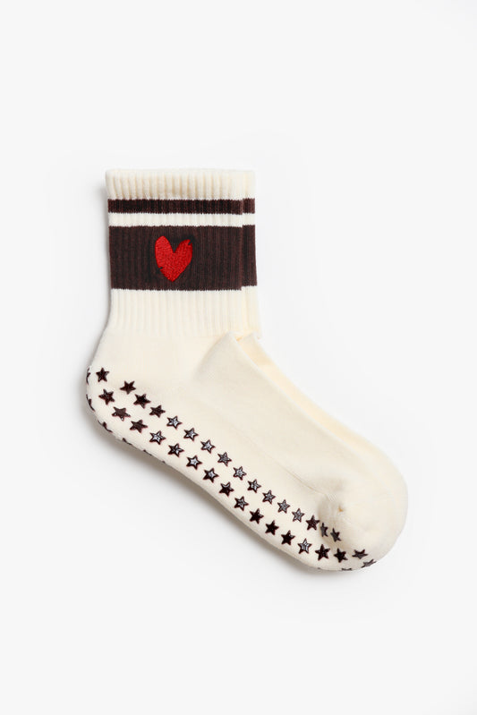 Pilates Socken Glow in Ivory/BraunAnita Hass - Anita Hass
