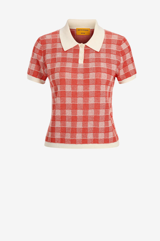 Poloshirt Gingham in CherryGuest in Residence - Anita Hass