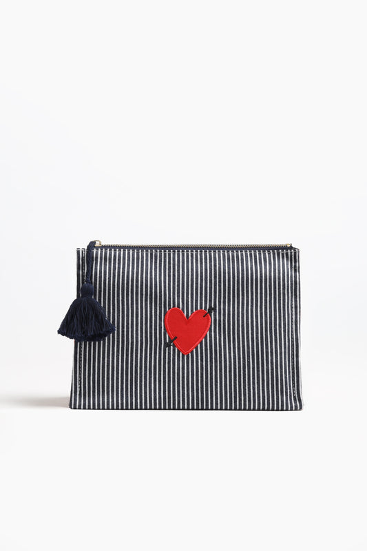 Pouch Treasure in blue/white