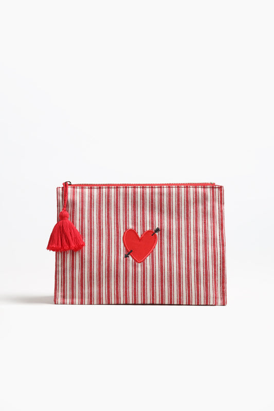 Pouch Treasure in red/white