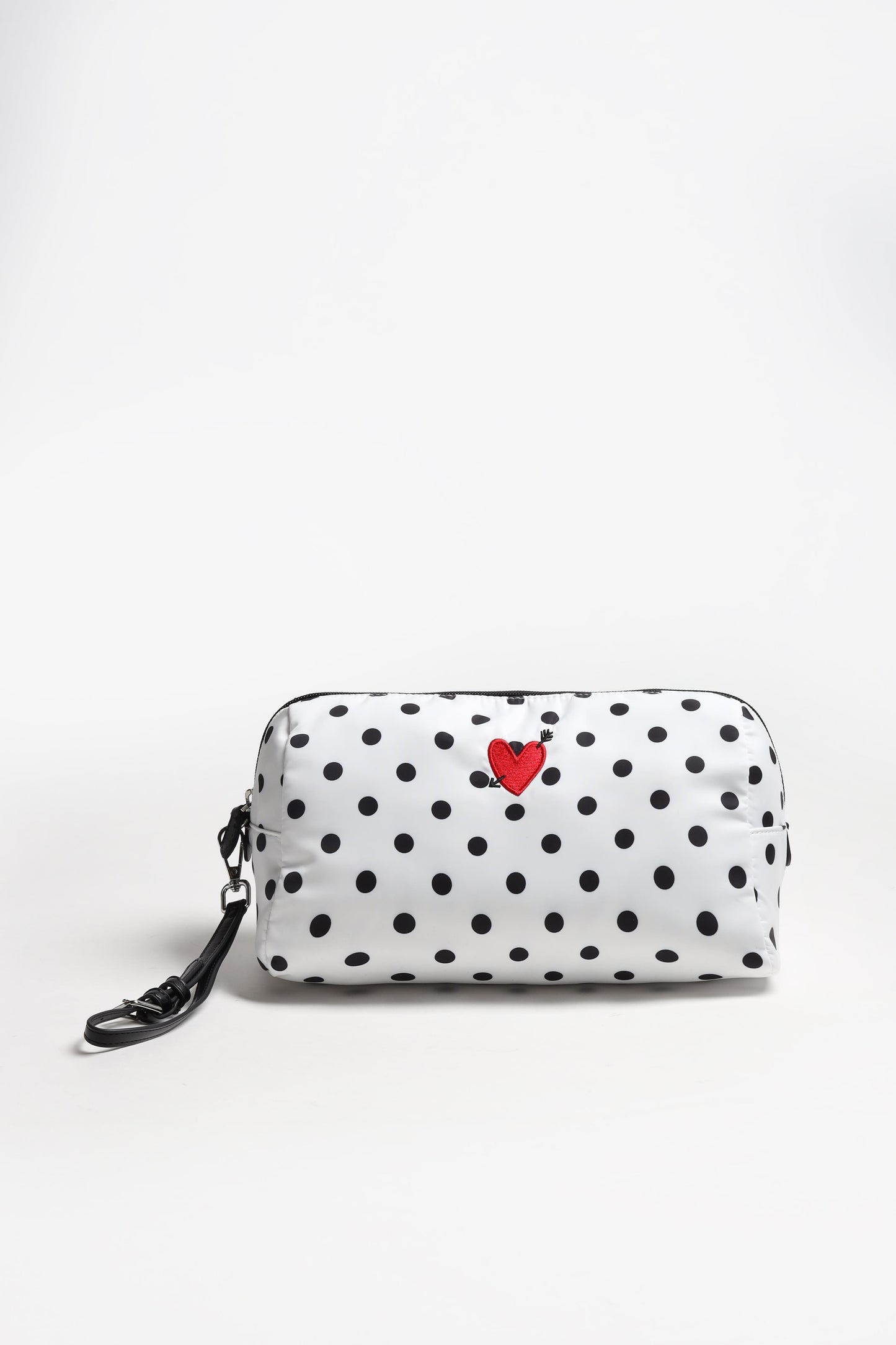 Pouch 'Heart' Large in Dot Nylon