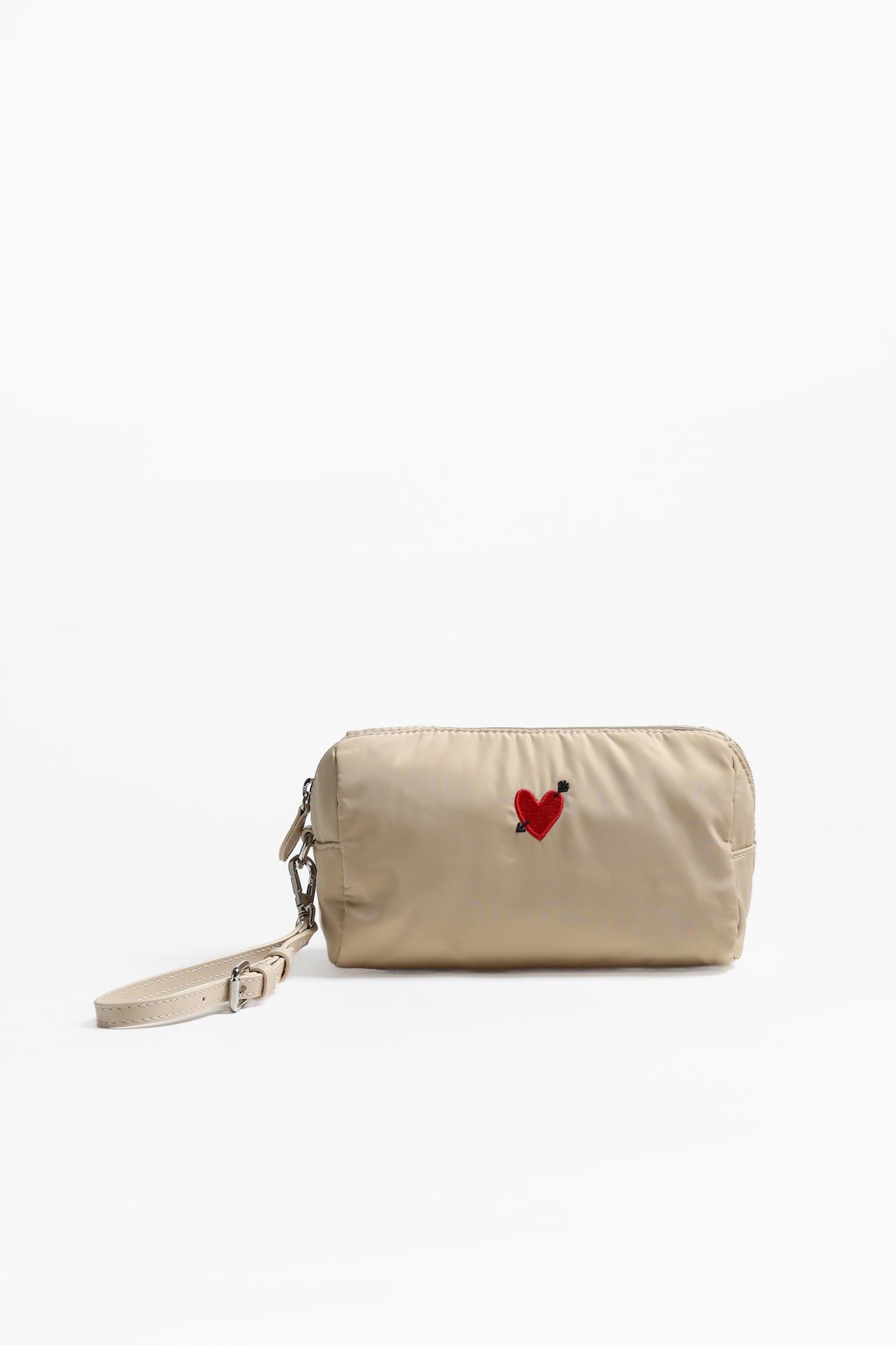 Pouch 'Heart' in Beige NylonAnita Hass - Anita Hass