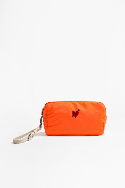 Pouch 'Heart' in Neon Orange NylonAnita Hass - Anita Hass