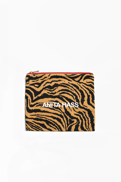 Pouch 'Heart' in Ochre Zebra Anita Hass
