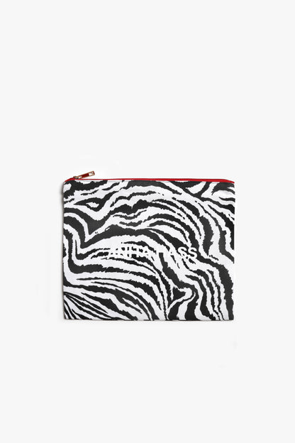Pouch 'Heart' in White Zebra Anita Hass