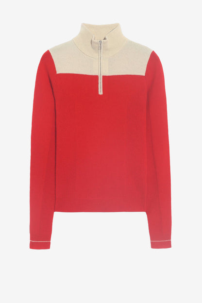 Pullover Alpine Half Zip in Chili/MistGuest in Residence - Anita Hass
