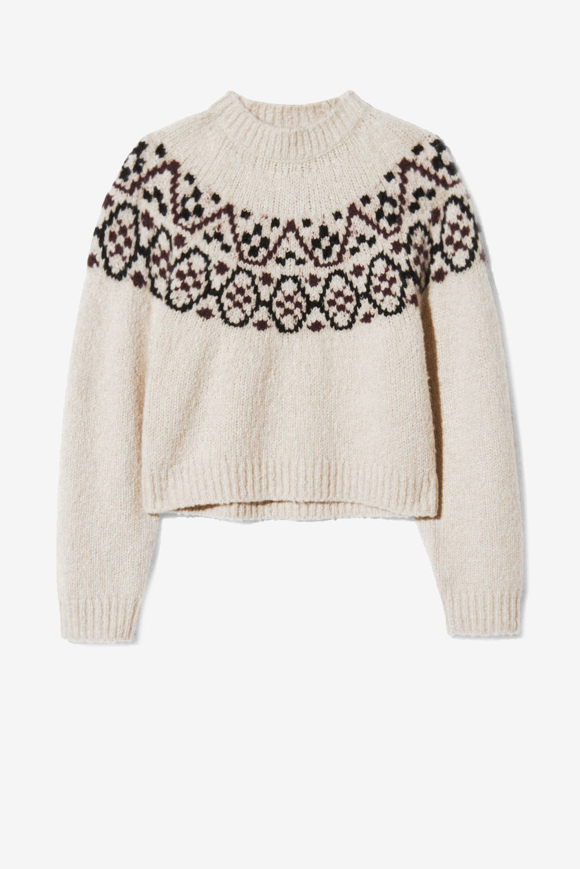 Chrissy sweater in Fair Isle beige