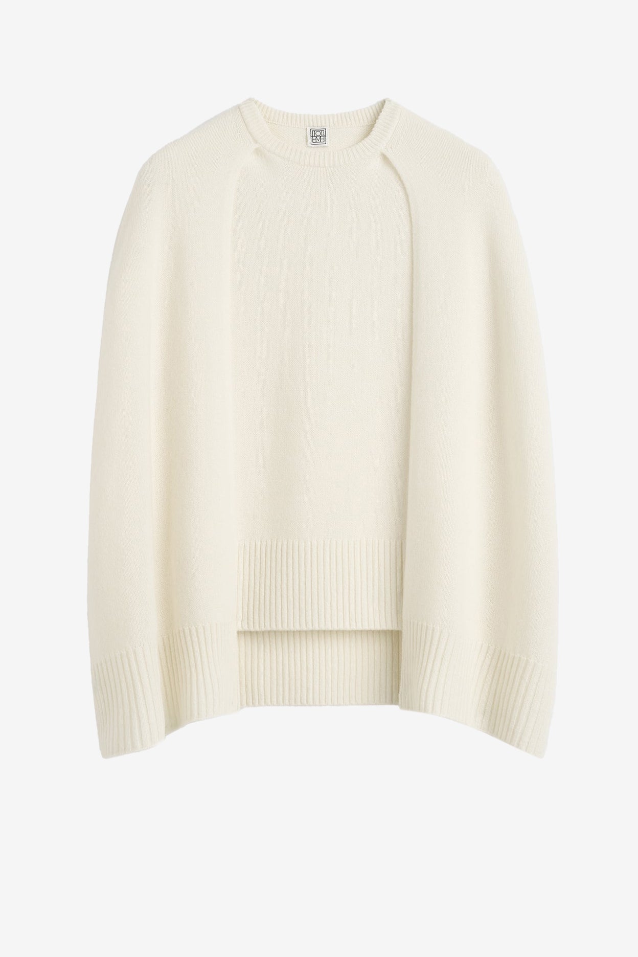 Pullover Crew Cape in Ecru