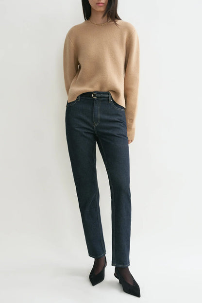 Pullover Cropped Crew in CamelToteme - Anita Hass