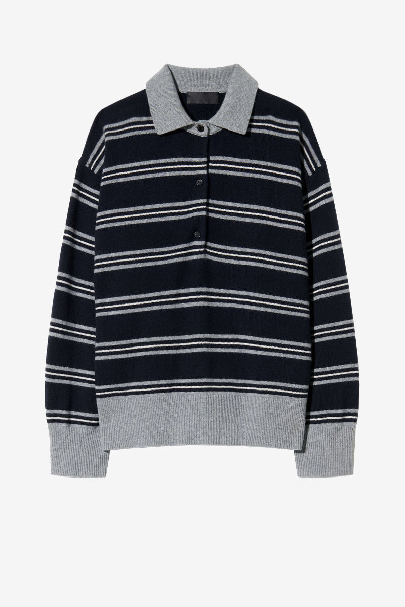 Galvez sweater in navy/grey